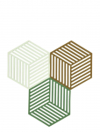 Zone Denmark - Bordsk&aring;ner Hexagon 3 Stk. - Potialused - 16X14X2.5CM