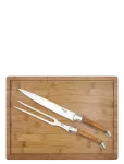 Laguiole By H&acirc;ws - Laguiole By H&acirc;ws Carving Knife And Fork Set W/ Cutting Board Olive - Nikerdusnoad - ONE SIZE