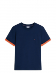 Tommy Hilfiger - Sail Mix Media Cuff Regular Tee - L&uuml;hikeste varrukatega - M