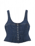Wrangler - Pleated Corset Top - Varrukateta l&uuml;hikesed topid - L x 00