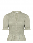 Bubbleroom - Short Sleeve Cotton Smock Blouse - L&uuml;hikeste varrukatega - XS
