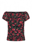 Gina Tricot - Puff Sleeve Mesh Top - L&uuml;hikeste varrukatega - L