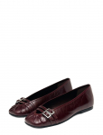 ALOHAS - Cendana Rift Burgundy Leather Ballet Flats - Baleriinad - 41