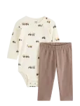 Lindex - Set With Bodysuit And Leggings - Komplektid bodiga - 74