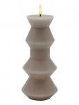 Sirius Home - Nordisk Skulptur, Sille Geometri &Oslash;9X20,5 Cm, Warm Gray - LED-k&uuml;&uuml;nlad - ONE SIZE