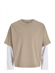Jack & Jones - Jcobiarritz Doublelayer Tee Ls Styd Ss26 - Pikkade varrukatega - XL