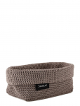 Blomus - Crochet Rope Basket L - 20 X 12 X 9 Cm - Tela - Taupe - Hoiukorvid - L 20CM