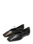 ALOHAS - Sway Vintage Effect Brown Leather Ballet Flats - Baleriinad - 38