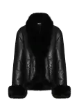 ROTATE - Faux Fur  Leather Jacket - Nahk - 40