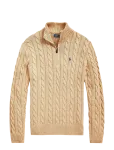 Polo Ralph Lauren - Cable-Knit Cotton Quarter-Zip Sweater - Poolpika lukuga džemprid - S