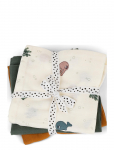 Done By Deer - Burp Cloth 3-Pack Gots Sea Friends Colour Mix - R&auml;tikud - 70X 70CM