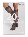 Lindex - 4-Pack Knee-High Socks 20 Denier - P&otilde;lvikud - 36/42