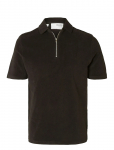Selected - Slhrelax-Terry Ss Zip Polo Ex - L&uuml;hikeste varrukatega - XXL