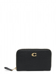 Coach - Polished Pebble Leather Essential Small Zip Around Card Case - Kaarditaskud - ONE SIZE