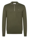 Lindbergh - Ecovero L/S Zip Polo - Pikkade varrukatega kootud polos&auml;rgid - M
