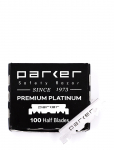 Parker - Premium Platinum Half Blades For Barber Razors - 100 Ct. (1 X 100) - Hair Removal - ONE SIZE