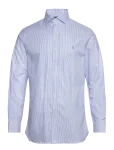 Polo Ralph Lauren - Regent Slim Fit Striped Textured Shirt - Triibulised s&auml;rgid - 40.5