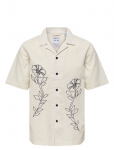 ONLY & SONS - Onsgali Rlx Resort Ss Emb Shirt - L&uuml;hikeste varrukatega s&auml;rgid - S