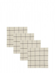 House Doctor - Servietter, Hdjoin, Sort;R&aring;hvid - Riidest salvr&auml;tikud - 40X40X0CM