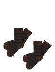 FUB - 2-Pack Check Socks - Sokid - 19/21