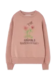 THE ANIMALS OBSERVATORY - Flowers Dusty Coral Bear Sweatshirt - Dressipluusid - 4 Y