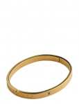 Timi Of Sweden - Gia - Crystal Heart Bangle Bracelet Stainless Steel - K&auml;ev&otilde;rud - ONE SIZE