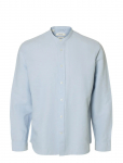 Selected - Slmregclay Linenblend Ls Shirt Band Noos - Linased s&auml;rgid - XXL