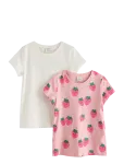 Lindex - 2-Pack Short-Sleeved Tops - L&uuml;hikeste varrukatega - 104
