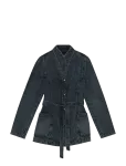 REMAIN Birger Christensen - Belted Denim Jacket - L&uuml;hikesed teksap&uuml;ksid - 40
