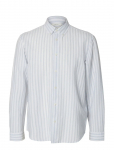 Selected - Slhregclay Linen Blend Bd Ls Shirt - Vabaaja s&auml;rgid - L