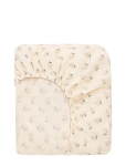 NOBODINOZ - Baby Fitted Sheet In Washed Double Muslin Wabi-Sabi - Beebipesa linad - 70X140X15CM
