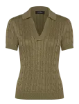 Lauren Ralph Lauren - Cable Cotton-Blend Short-Sleeve Sweater - Džemprid - XL