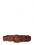 Lauren Ralph Lauren - Braided Vachetta Leather Wide Belt - Punutud v&ouml;&ouml;d - L