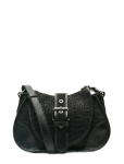 Nunoo - Small Maria Scale Suede Black - Rihmaga kotid - ONE SIZE