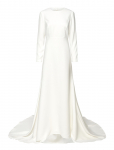 Malina - Aurora Open Back Long Sleeved Gown - Pruutkleidid - M