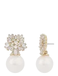 SN&Ouml; Of Sweden - Sn&ouml; Icon Small Pendant Ear G/Clear - Onesize - Statement k&otilde;rvar&otilde;ngad - ONE SIZE