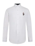 Polo Ralph Lauren - Custom Fit Polo Bear Oxford Shirt - Oxfordi s&auml;rgid - M