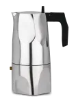 Alessi - Espresso Maker In Die-Cast Aluminum Handle And Knob In Thermoplastic, Black 6 Cups - Mokakannud - 6 CUPS