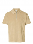 Selected - Slhrelax-Terry Ss Zip Polo Ex - L&uuml;hikeste varrukatega - XXL