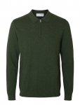 Selected - Slhberg Ls Half Zip Polo Noos - Poolpika lukuga džemprid - XXL