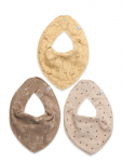 Pippi - Bandana Bib Uni -Aop (3-Pack) - Pudip&otilde;lled - ONE SIZE