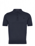 Fred Perry - Cotton Knitted Shirt - L&uuml;hikeste varrukatega kootud polos&auml;rgid - XXL