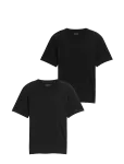 Tom Tailor - Double Pack Crew Neck Tee - L&uuml;hikeste varrukatega - L