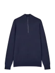 Mads N&oslash;rgaard - Urban Chase Half Zip Knit - Poolpika lukuga džemprid - L