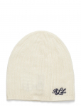 Lauren Ralph Lauren - Embroidered-Logo Ribbed Cashmere Beanie - Kootud m&uuml;tsid - ONE SIZE