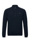 Knowledge Cotton Apparel - Organic Cotton Half Zip Pique Knit - Poolpika lukuga džemprid - XXXL