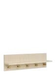 House Nordic - Randi - Wall Shelf With Hooks - Riiulid - 12X50X16CM