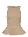Monki - Fitted Nylon Peplum Top - Varrukateta - 38