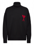 AMI - Funnel Neck Sweater With Contrasted Ami De Coeur - K&otilde;rge kaelusega - XS