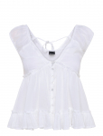 Gina Tricot - Peplum Top - L&uuml;hikeste varrukatega - XS
